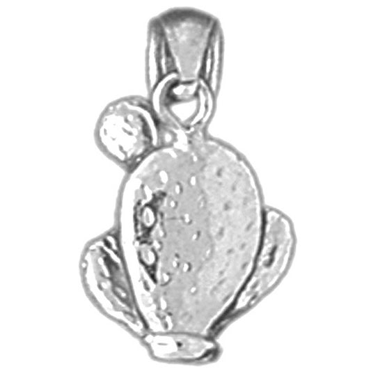 Sterling Silver 3D Cactus Pendant