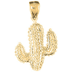 Yellow Gold-plated Silver Desert Scene Pendant