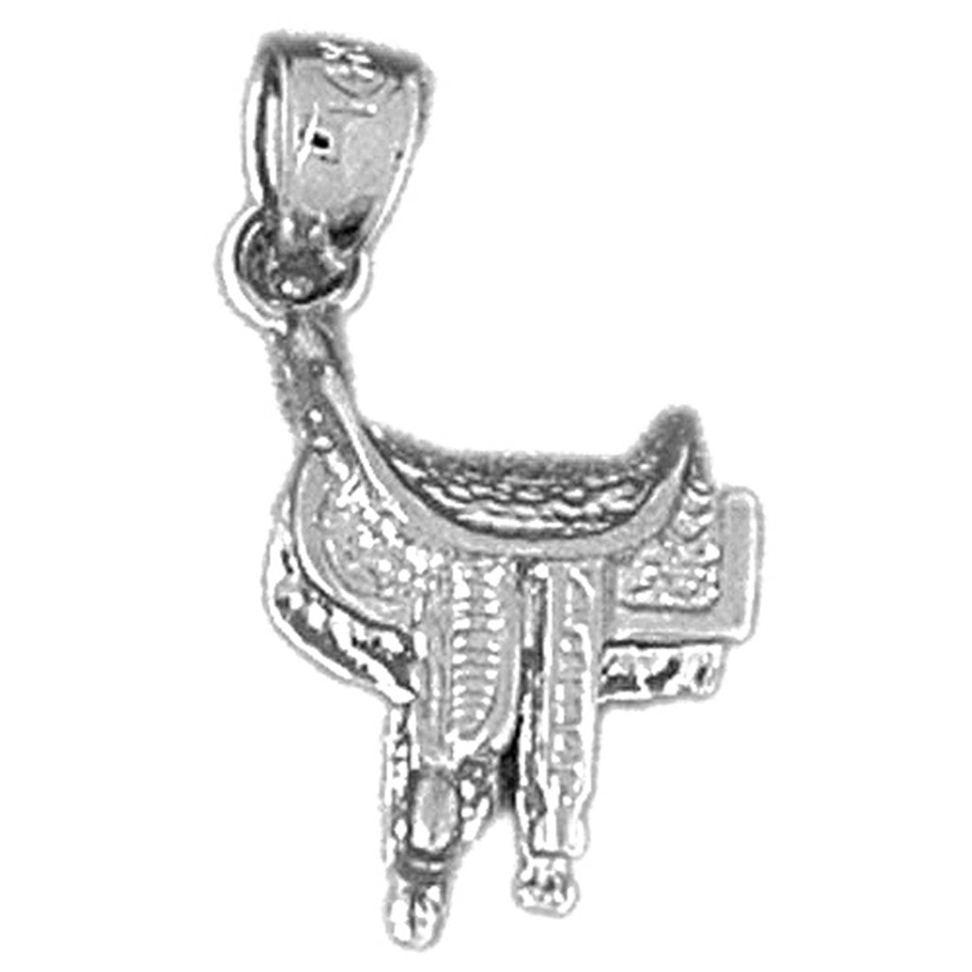 Sterling Silver 3D Saddle Pendant