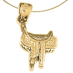 Colgante de montura 3D de plata de ley (bañado en rodio o oro amarillo)