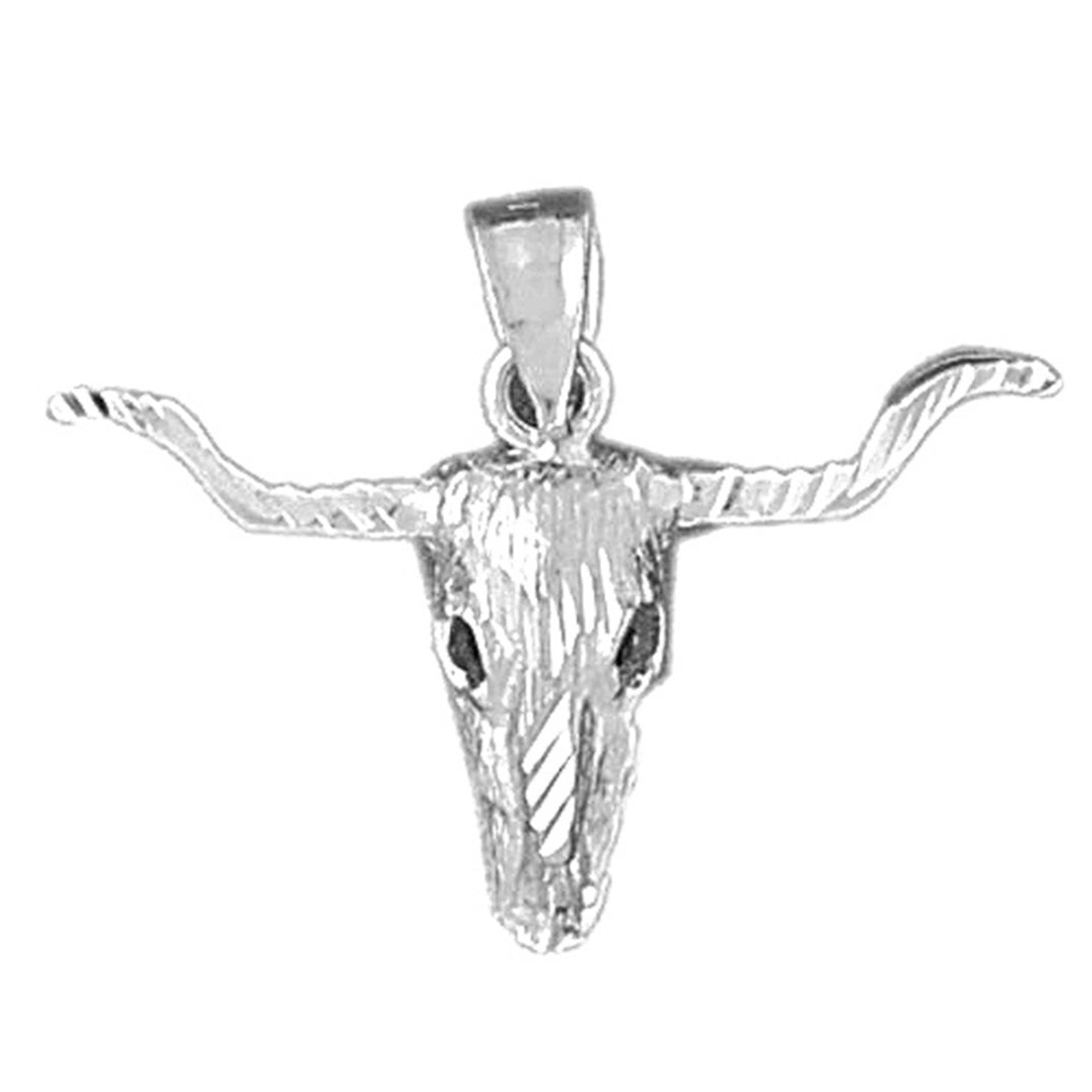 Sterling Silver Steer Head Pendant