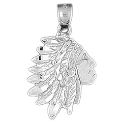 Sterling Silver Indian Head Pendants