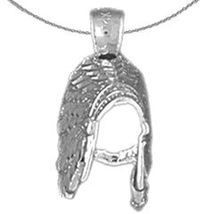 Colgantes de plumas indias en 3D de plata de ley (chapados en rodio o oro amarillo)