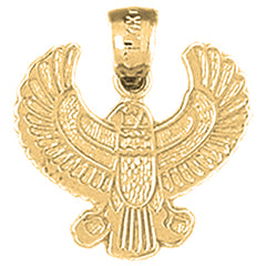 Yellow Gold-plated Silver Indian Eagle Pendants