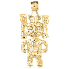 Yellow Gold-plated Silver Indian Symbols Pendants