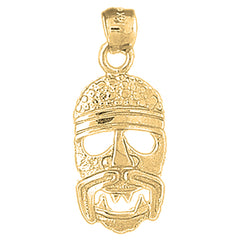 Yellow Gold-plated Silver Indian Symbols Pendants