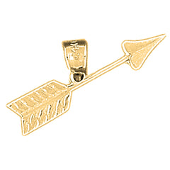 Yellow Gold-plated Silver Arrow Pendant