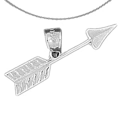 Pfeilanhänger aus Sterlingsilber (rhodiniert oder gelbvergoldet)