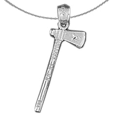 Axt-Anhänger aus Sterlingsilber (rhodiniert oder gelbvergoldet)