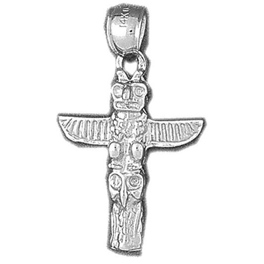 Sterling Silver Totem Pole Pendant