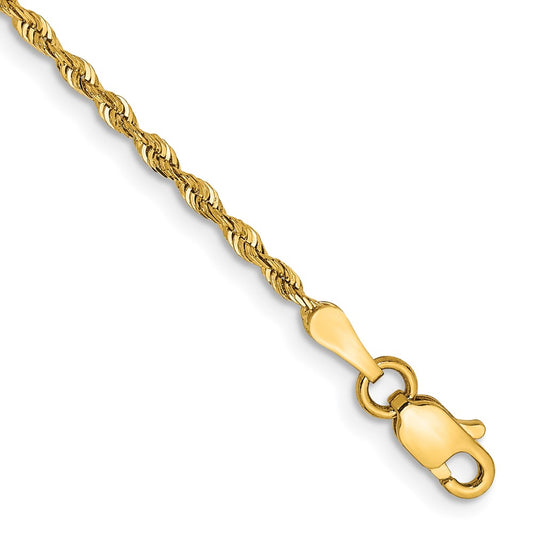 10K Yellow Gold 1.85mm Diamond-cut Quadruple Rope Chain