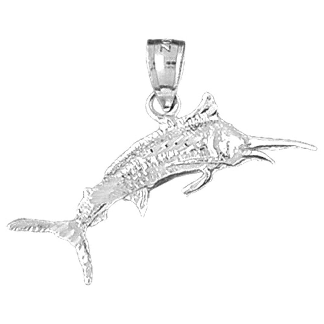 Sterling Silver Marlin Pendant
