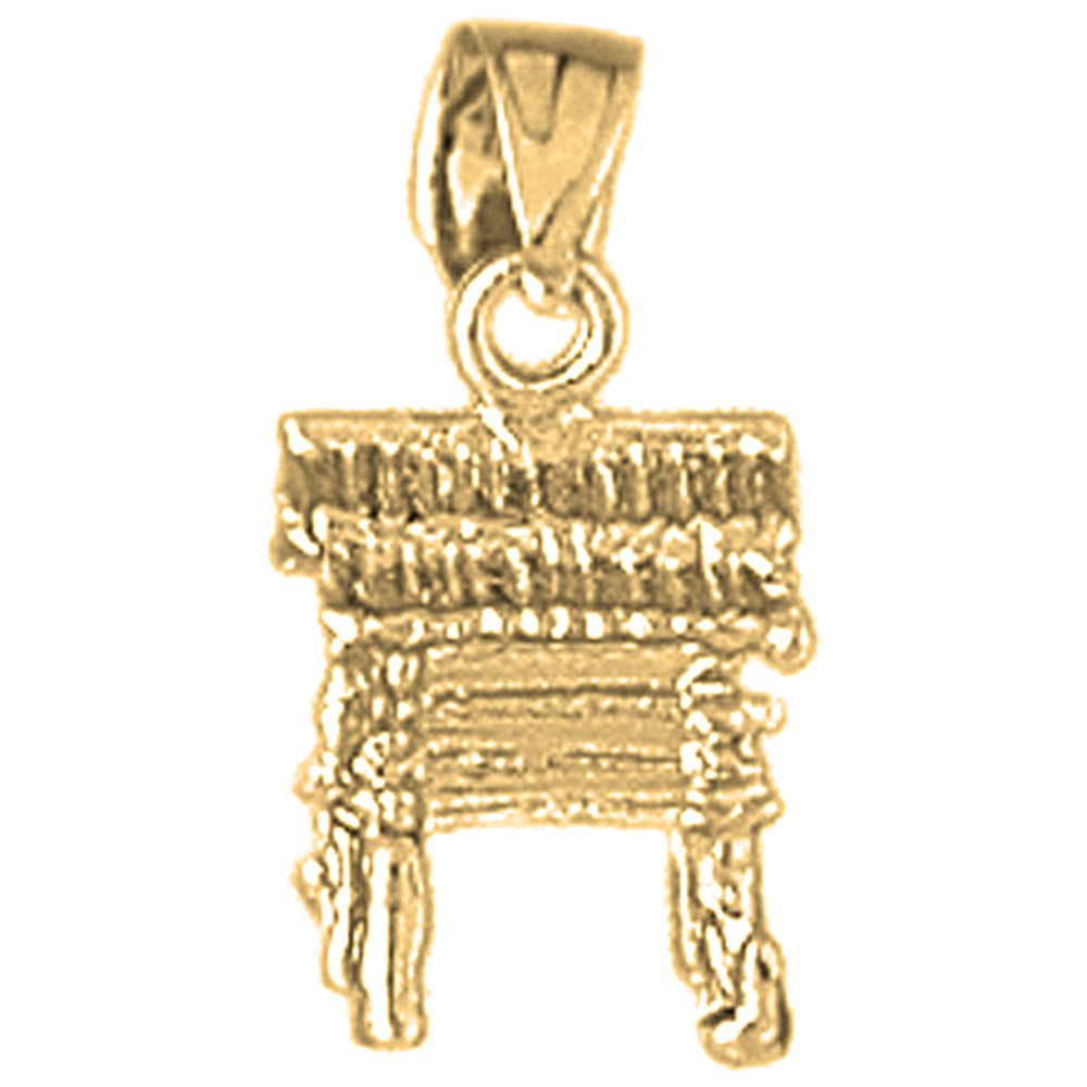 Yellow Gold-plated Silver Sled Pendants