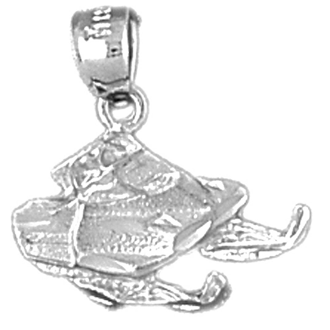 Sterling Silver Snow Mobile Pendants