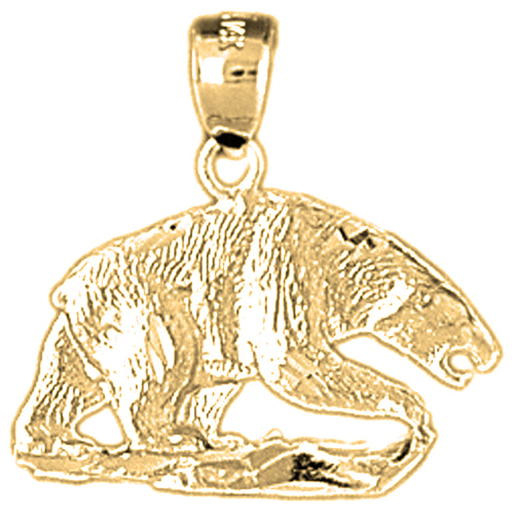 Yellow Gold-plated Silver Bear Pendants
