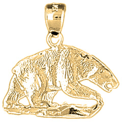Yellow Gold-plated Silver Bear Pendants