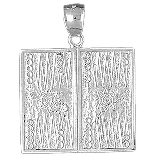 Sterling Silver Backgammon Pendant