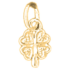 Yellow Gold-plated Silver Shamrock, Clover Pendant