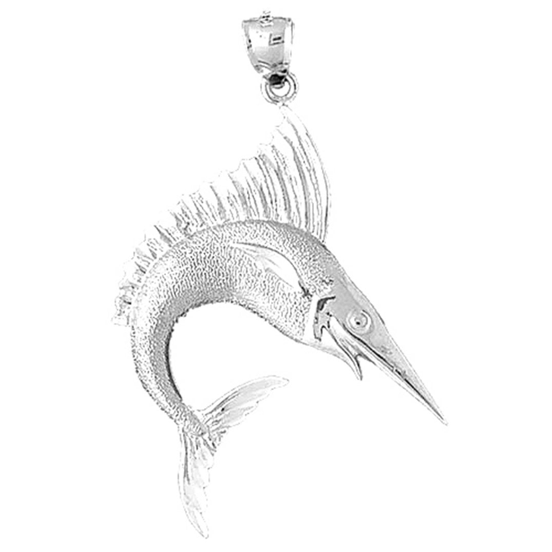 Sterling Silver Marlin Pendant