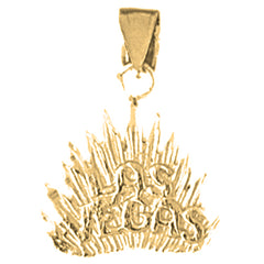 Yellow Gold-plated Silver Las Vegas Pendant