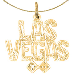 Anhänger Las Vegas aus Sterlingsilber (rhodiniert oder gelbvergoldet)