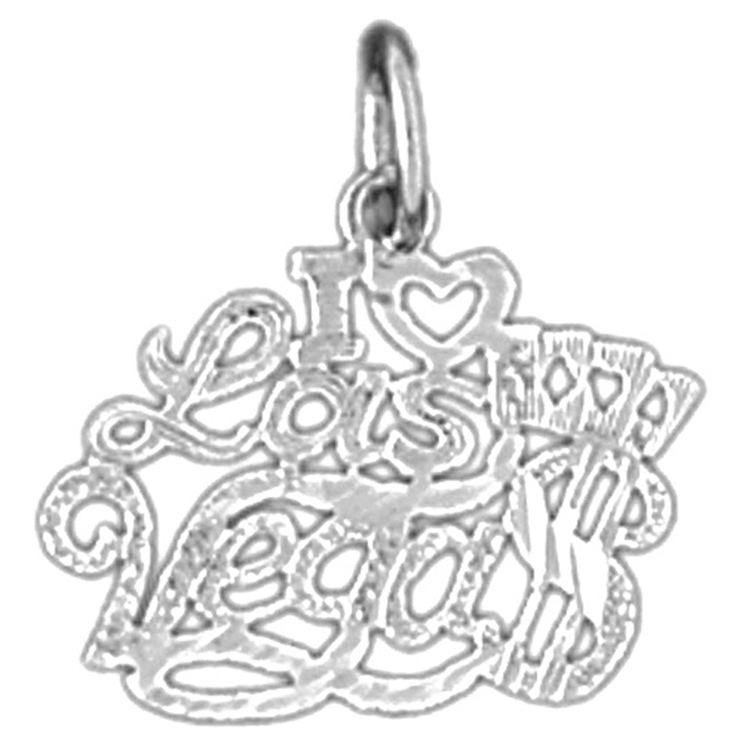 Sterling Silver I Love Las Vegas Pendant