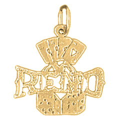 Yellow Gold-plated Silver Reno Pendant
