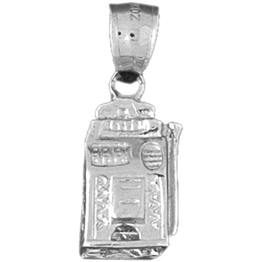 Sterling Silver Slot Machine Pendant