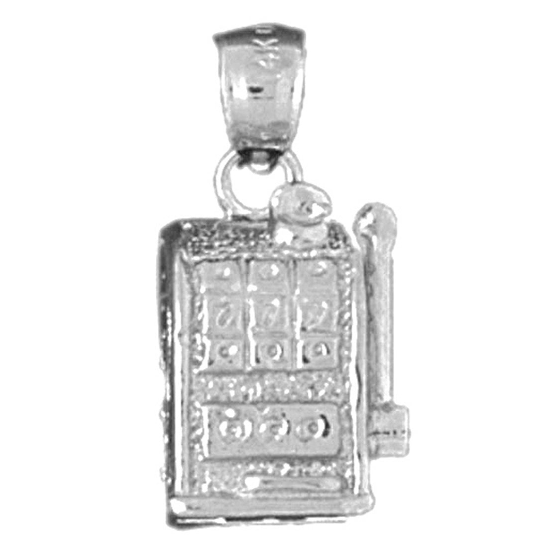 Sterling Silver Slot Machine Pendant
