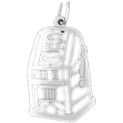 Sterling Silver Slot Machine Pendant