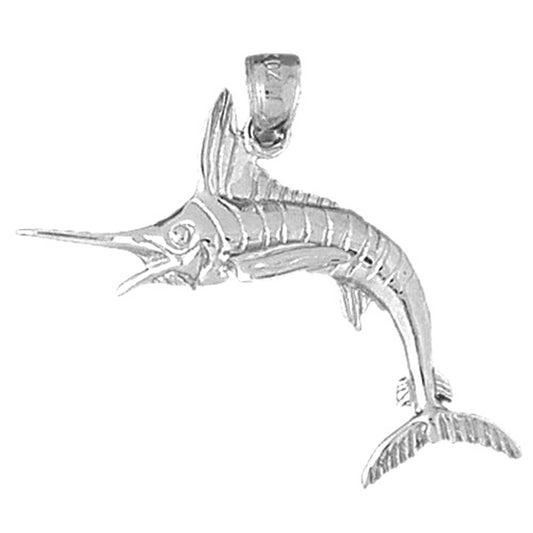 Sterling Silver Marlin Pendant