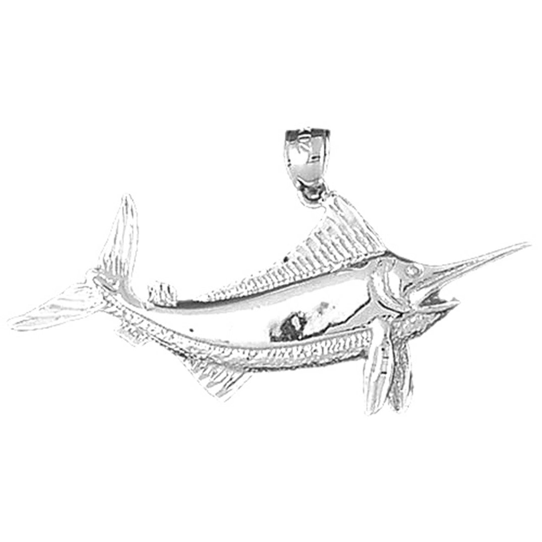 Sterling Silver Marlin Pendant