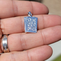 Colgante de naipes, as y rey de plata de ley (chapado en rodio o oro amarillo)