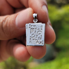 Spielkartenanhänger aus Sterlingsilber, Ass und König (rhodiniert oder gelbvergoldet)