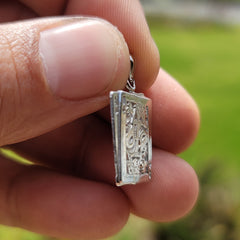 Spielkartenanhänger aus Sterlingsilber, Ass und König (rhodiniert oder gelbvergoldet)