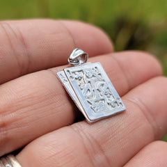 Spielkartenanhänger aus Sterlingsilber, Ass und König (rhodiniert oder gelbvergoldet)