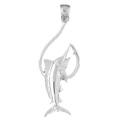 Sterling Silver Marlin Pendant