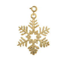 Yellow Gold-plated Silver Snow Flake Pendant