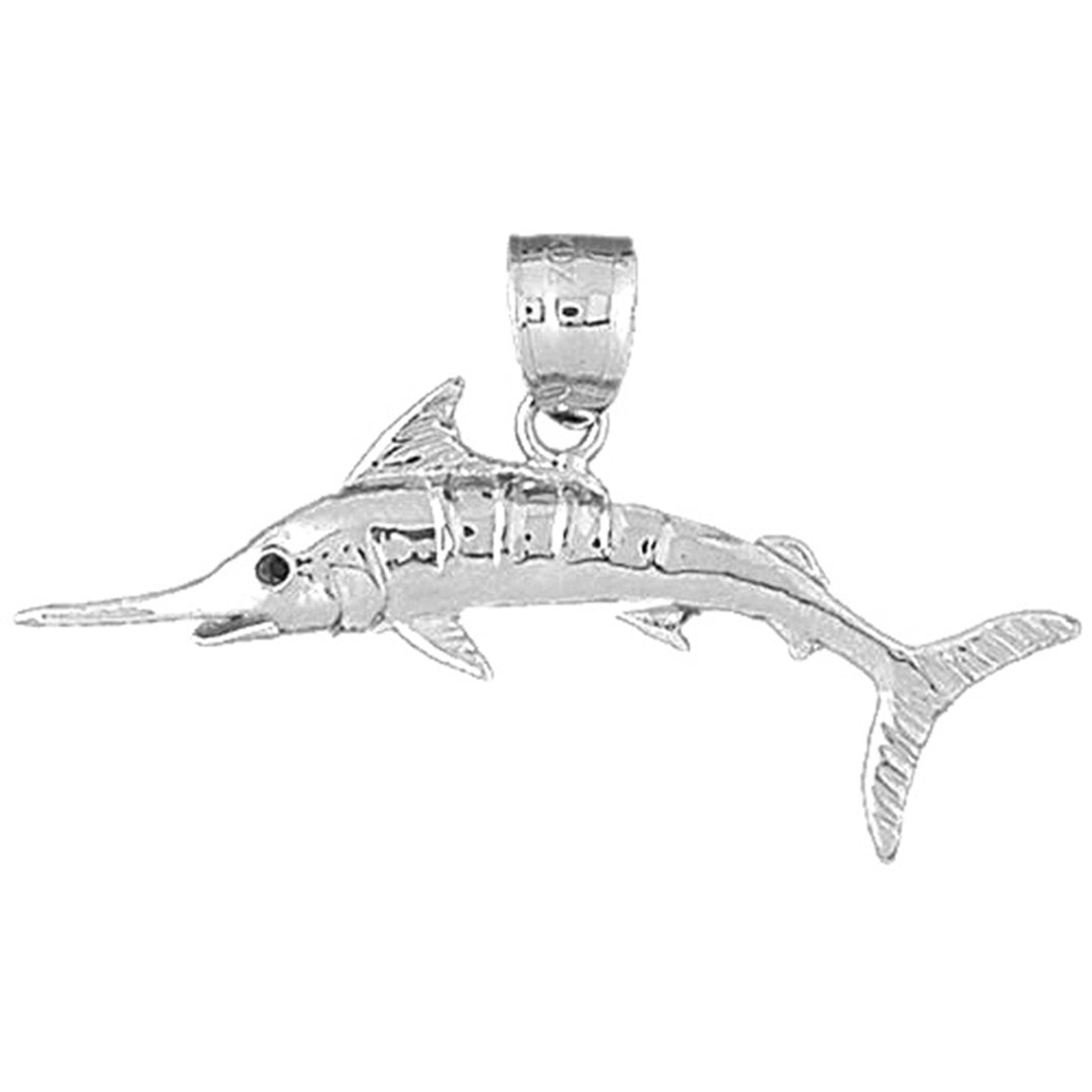 Sterling Silver Marlin Pendant