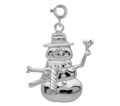 Sterling Silver Snow Man Pendant
