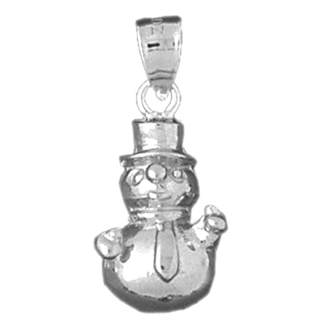 Sterling Silver Snow Man Pendant