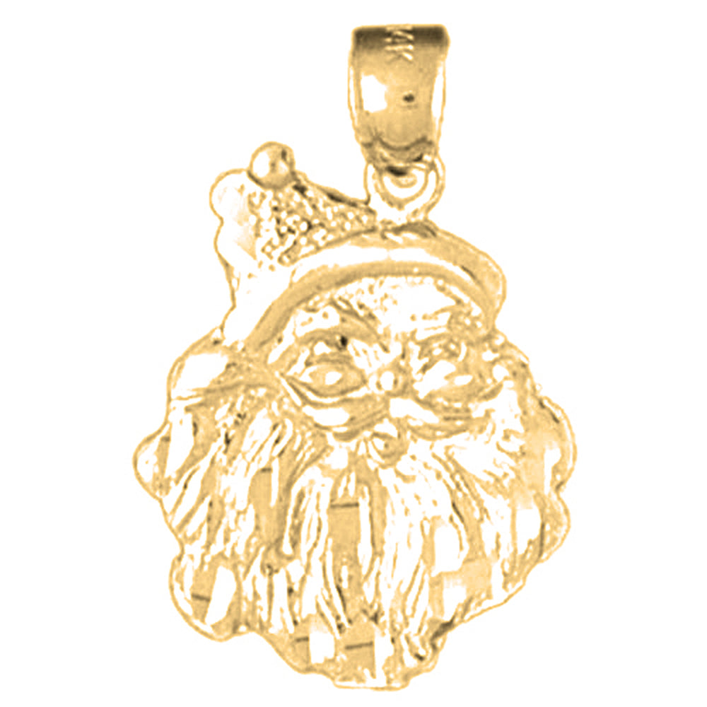 Yellow Gold-plated Silver Santa Clause Pendant