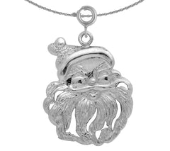 Colgante de Papá Noel en plata de ley (bañado en rodio o oro amarillo)
