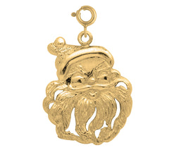 Yellow Gold-plated Silver Santa Clause Pendant