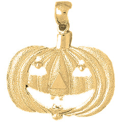 Yellow Gold-plated Silver Pumpkin Pendant
