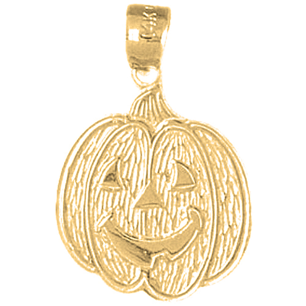Yellow Gold-plated Silver Pumpkin Pendant