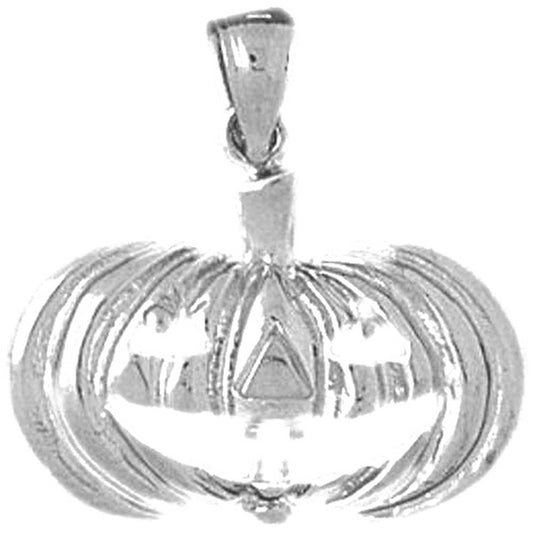 Sterling Silver Pumpkin Pendant