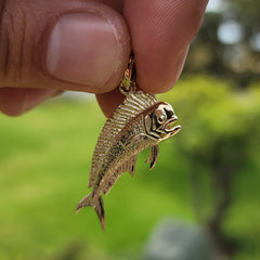 Sterling Silver Mahi Mahi Pendant (Rhodium or Yellow Gold-plated)