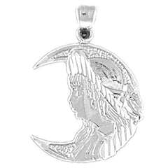 Sterling Silver Moon Pendant