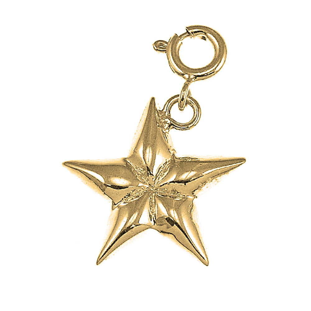 Yellow Gold-plated Silver Star Pendant